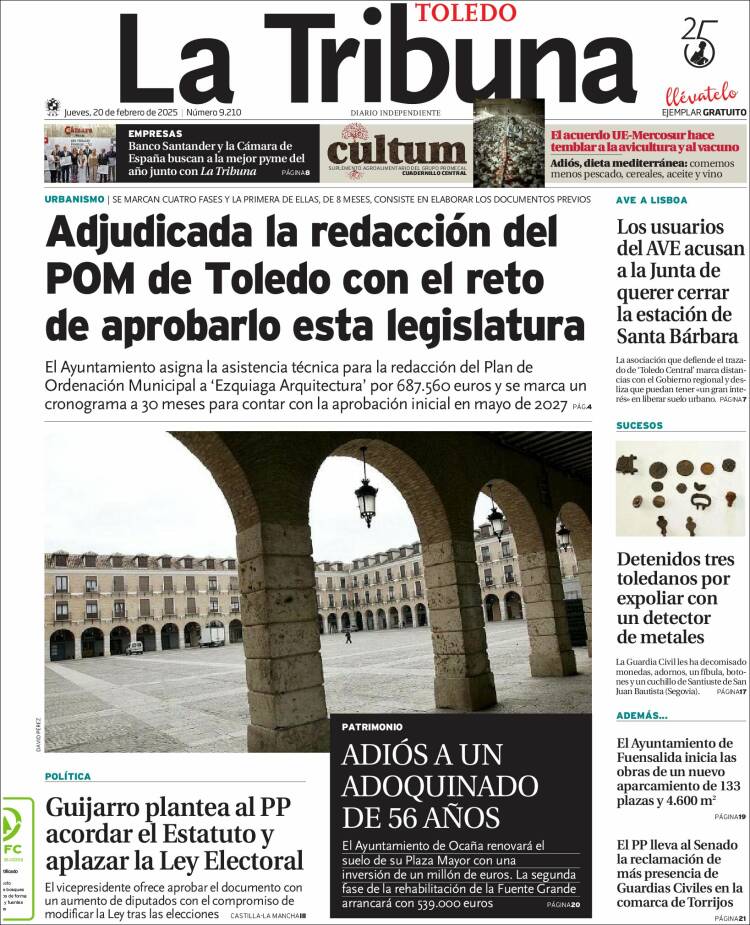 Portada de La Tribuna de Toledo (Spain)