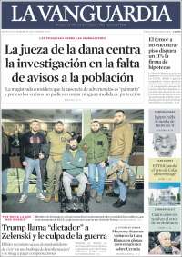 Portada de La Vanguardia (España)