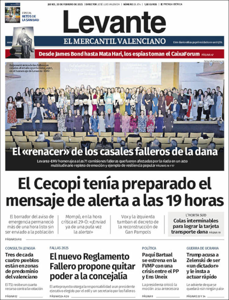 Portada de Levante (España)