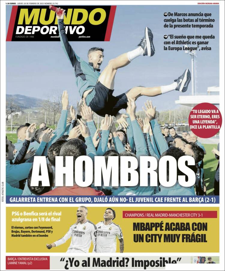 Portada de Mundo Deportivo Bizkaia (Spain)