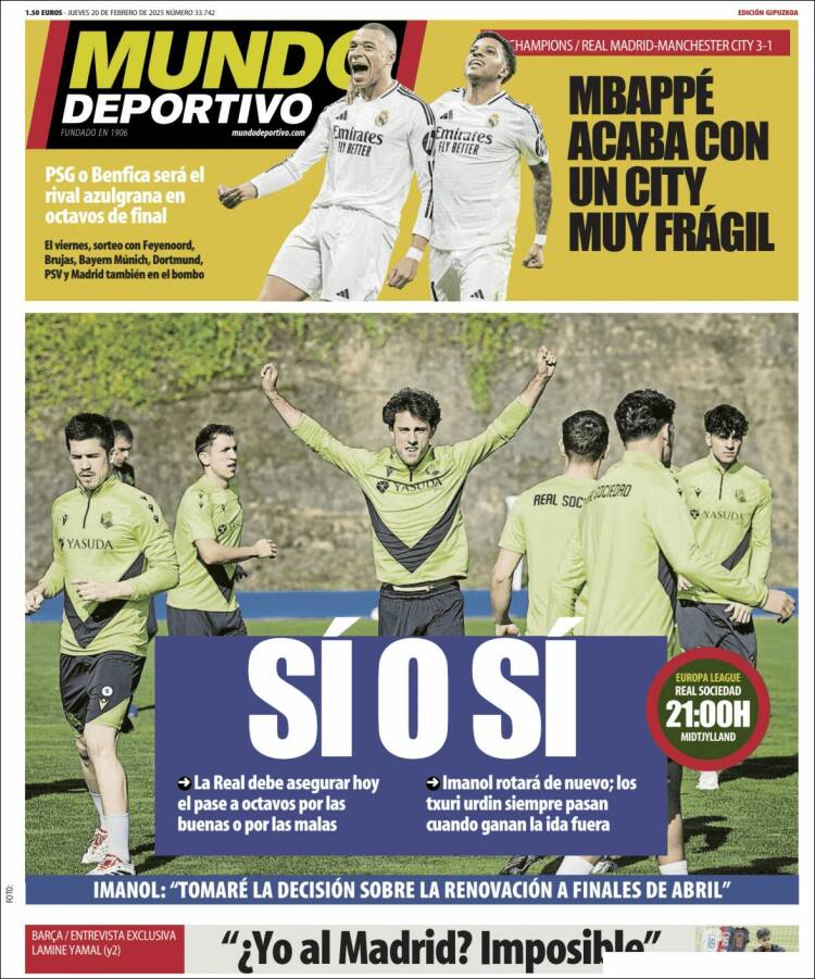 Portada de Mundo Deportivo Gipuzkoa (Spain)