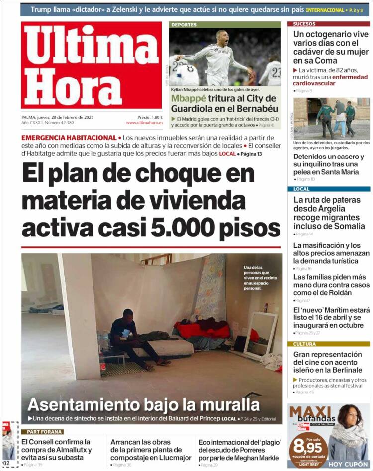 Portada de Última Hora (Spain)