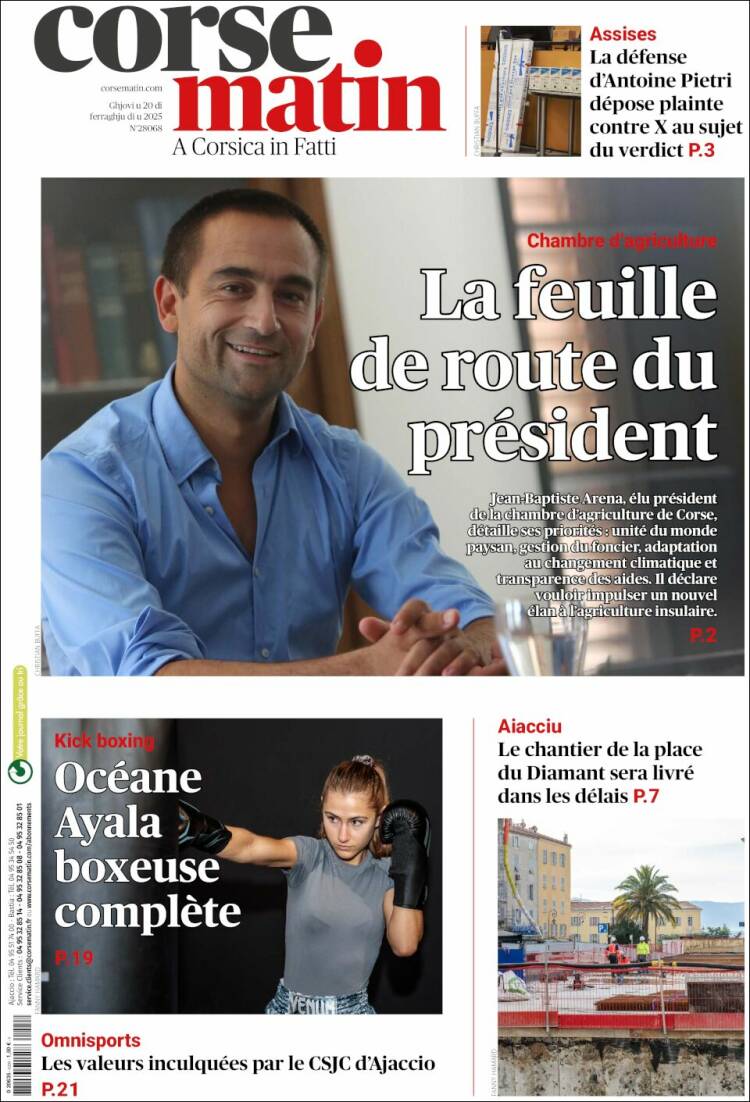 Portada de Corse-Matin (France)