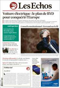 Portada de Les Echos (France)