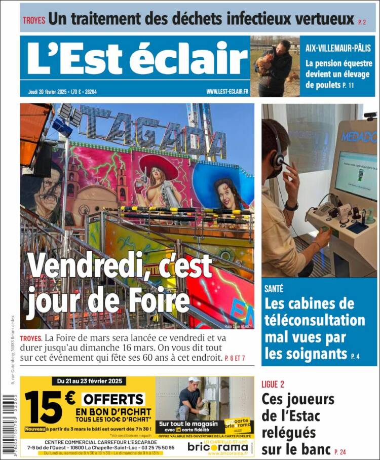 Portada de L'Est Eclair (France)