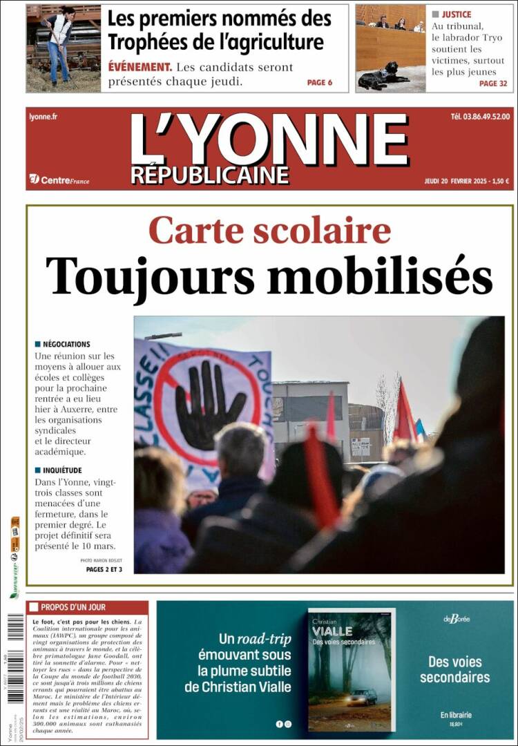 Portada de L'Yonne-Républicaine (Francia)