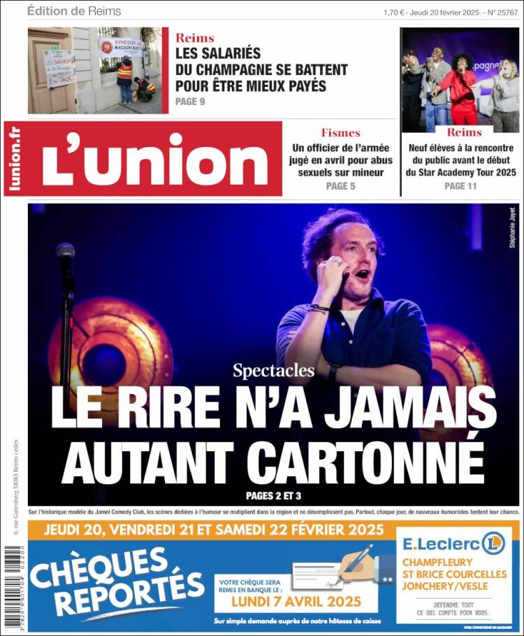 Portada de L'Union (Francia)