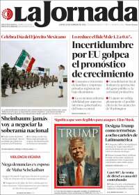 Portada de La Jornada (México)