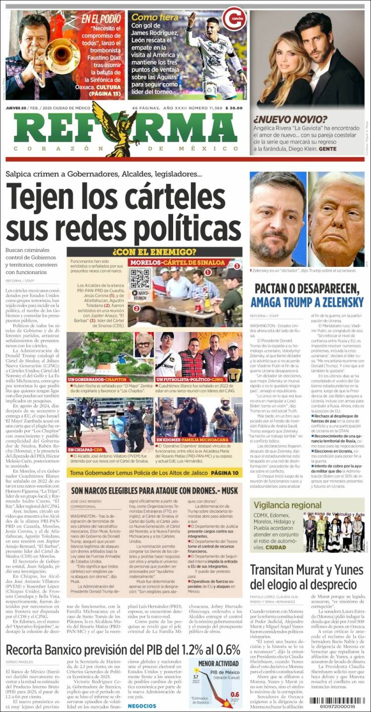 Portada de Reforma (Mexico)