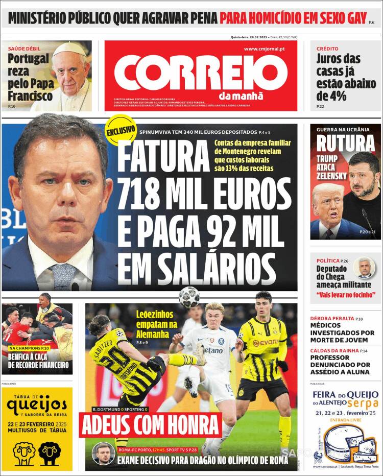 Portada de Correio da Manhã (Portugal)