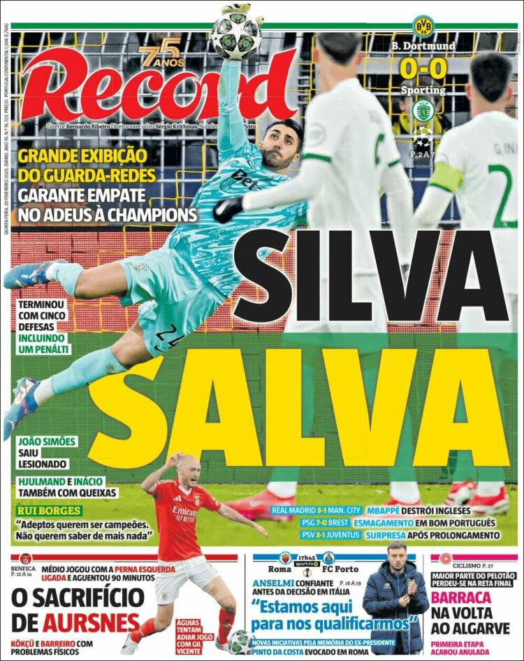 Portada de Record (Portugal)