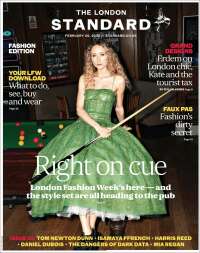 Portada de Evening Standard (Royaume-Uni)