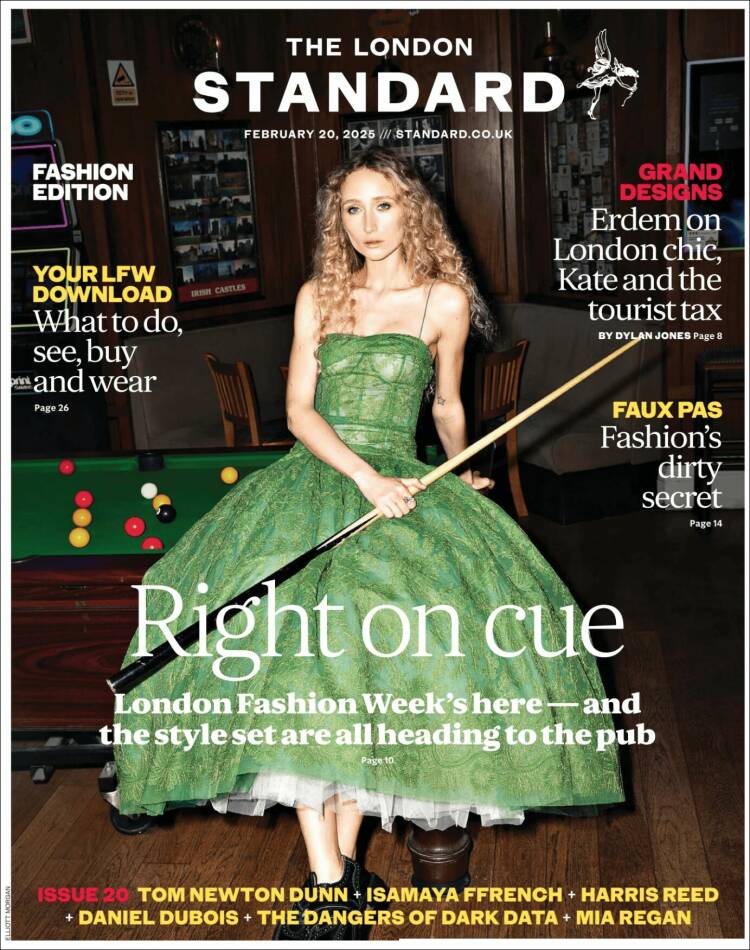 Portada de Evening Standard (Royaume-Uni)