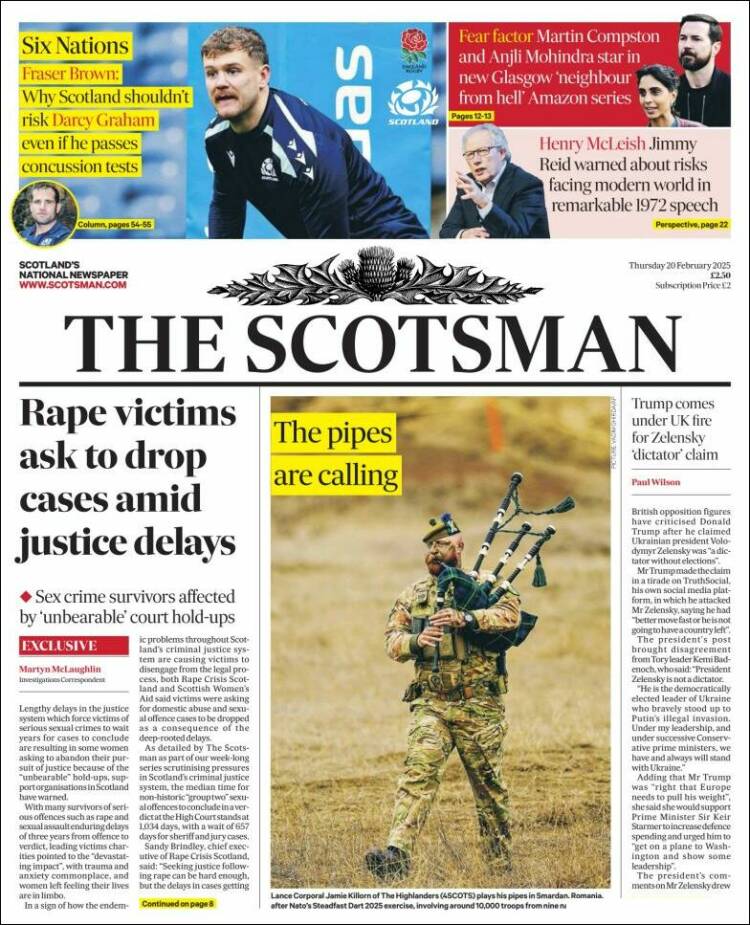 Portada de The Scotsman (United Kingdom)