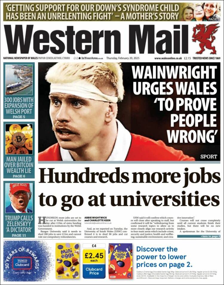 Portada de Western Mail (United Kingdom)