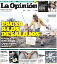 Portada de La Opinión (USA)