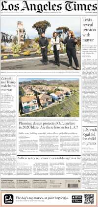 Portada de Los Angeles Times (USA)