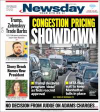 Portada de Newsday (USA)