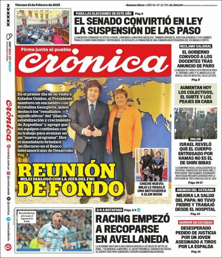 Portada de La Voz del Chaco (Argentina)