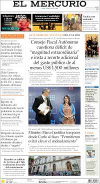 Portada de El Mercurio (Chile)