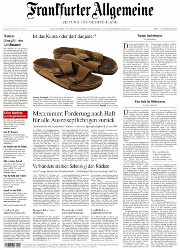 Portada de Frankfurter Allgemeine (Germany)