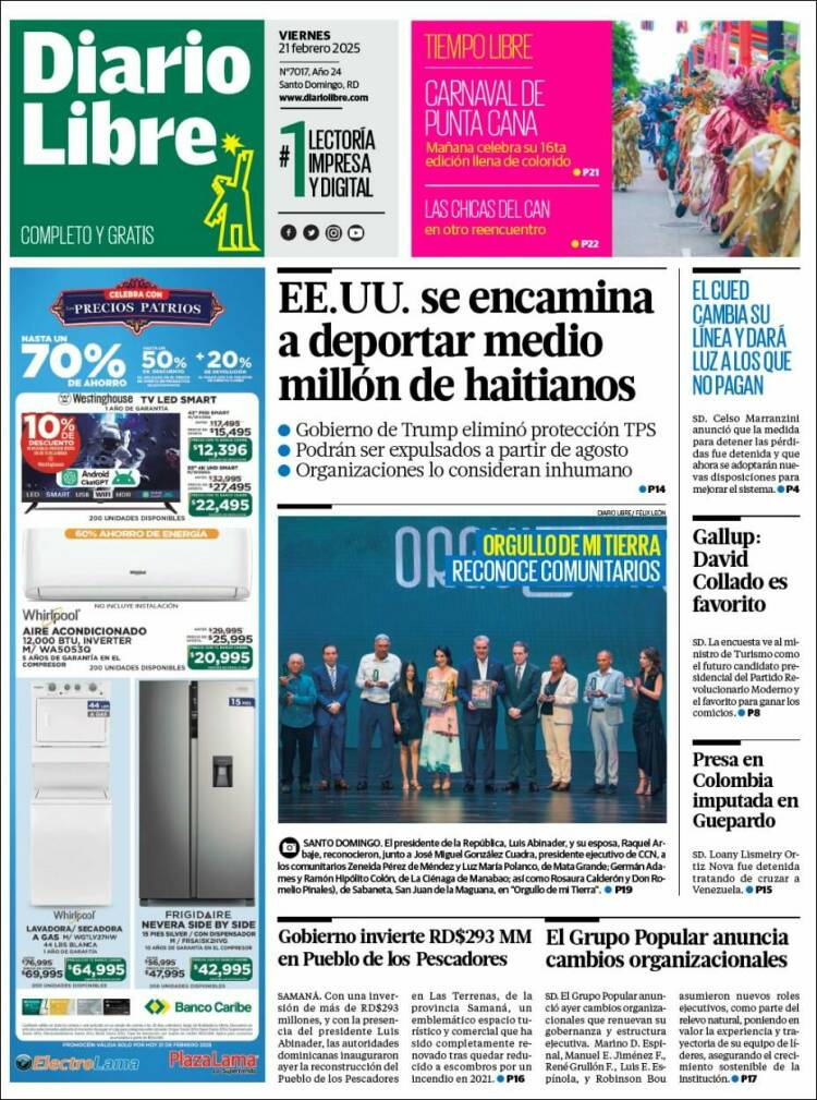 Portada de Diario Libre (Dominican Rep.)