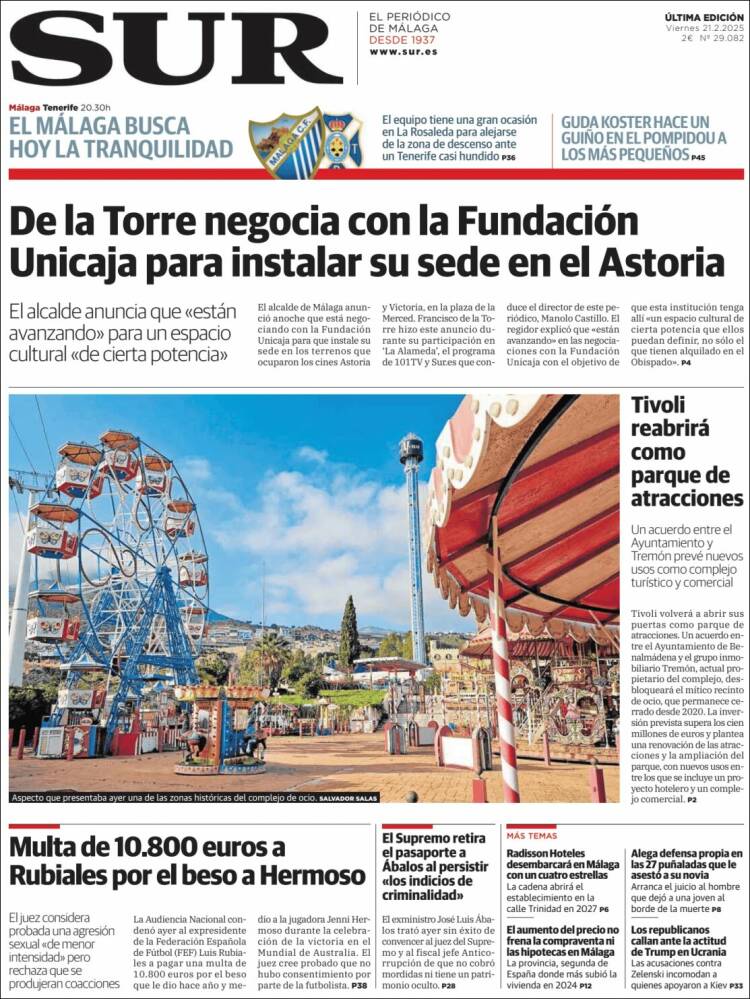 Portada de Diario el Sur (Spain)