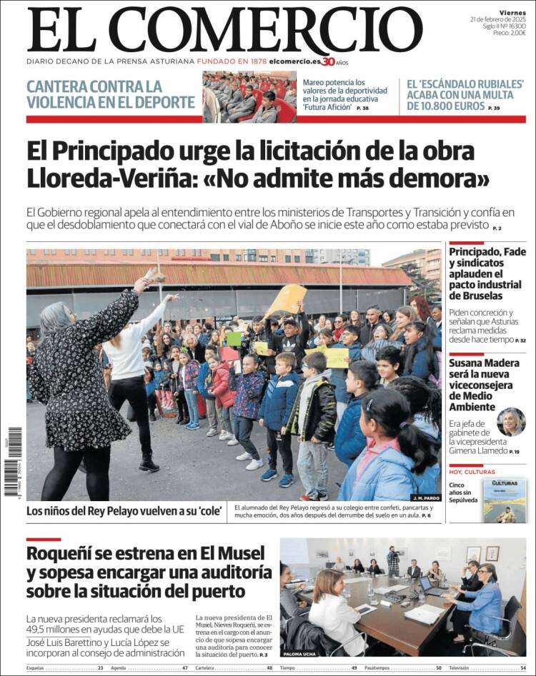 Portada de El Comercio - Gijón (Spain)