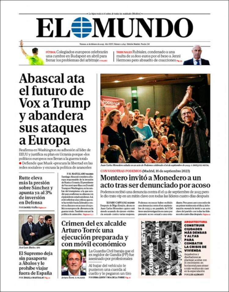 Portada de El Mundo (Spain)