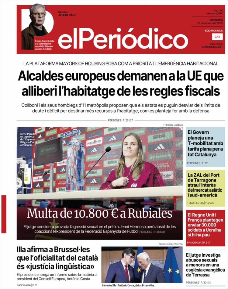 Portada de El Periódico de Catalunya (Spain)