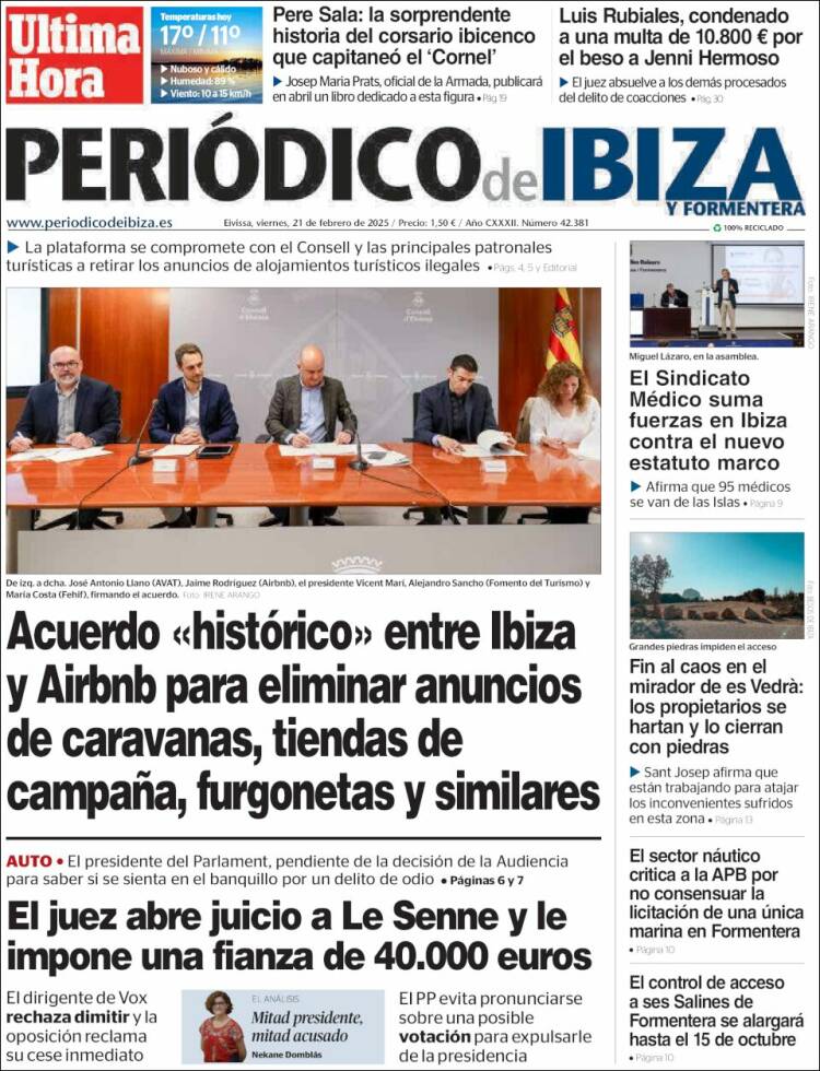 Portada de Periódico de Ibiza (Spain)