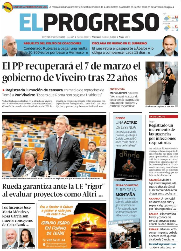 Portada de El Progreso (Spain)