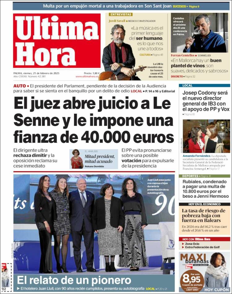 Portada de Última Hora (Spain)