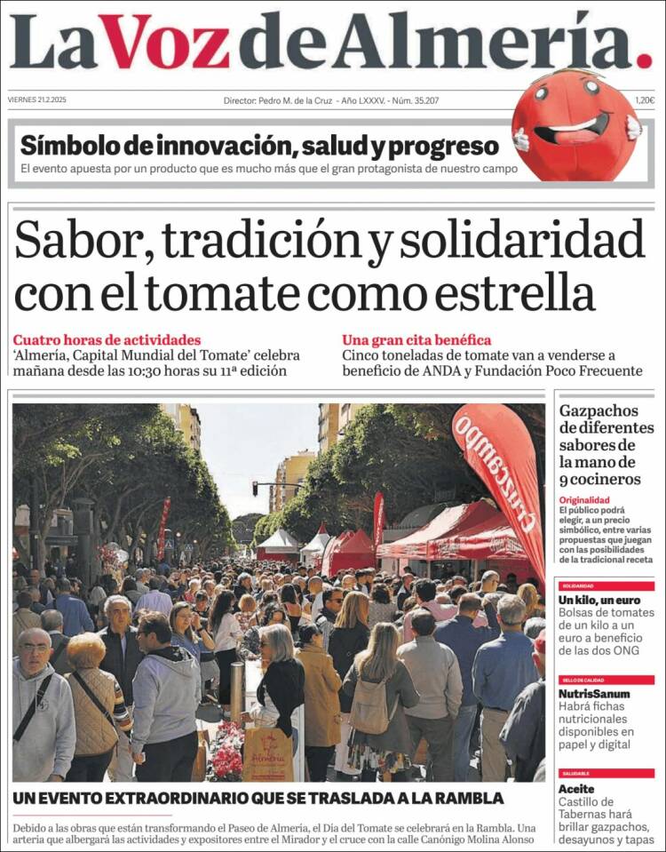 Portada de La Voz de Almería (Spain)