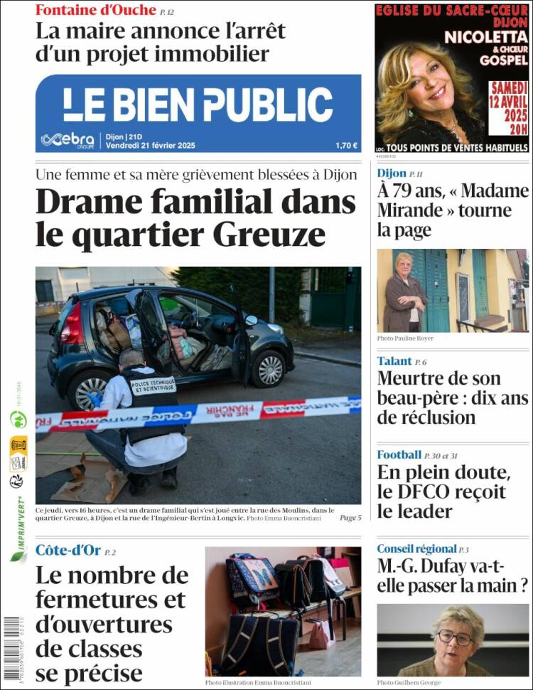 Portada de Le Bien Public (France)