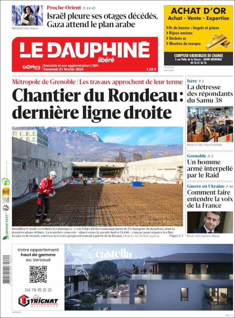 Portada de Le Dauphiné Libéré (France)