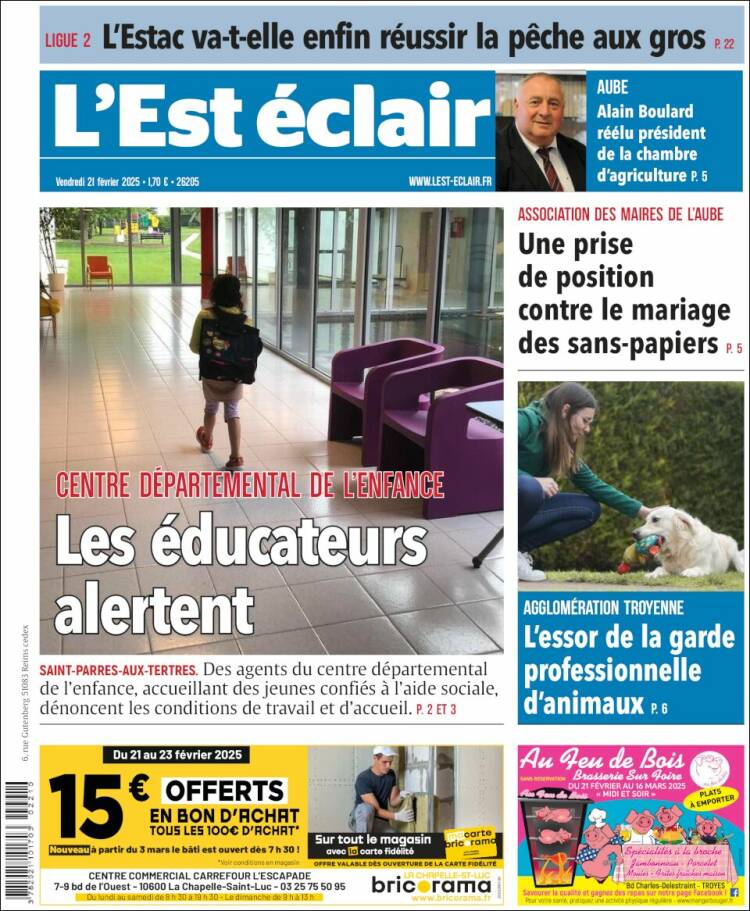 Portada de L'Est Eclair (France)