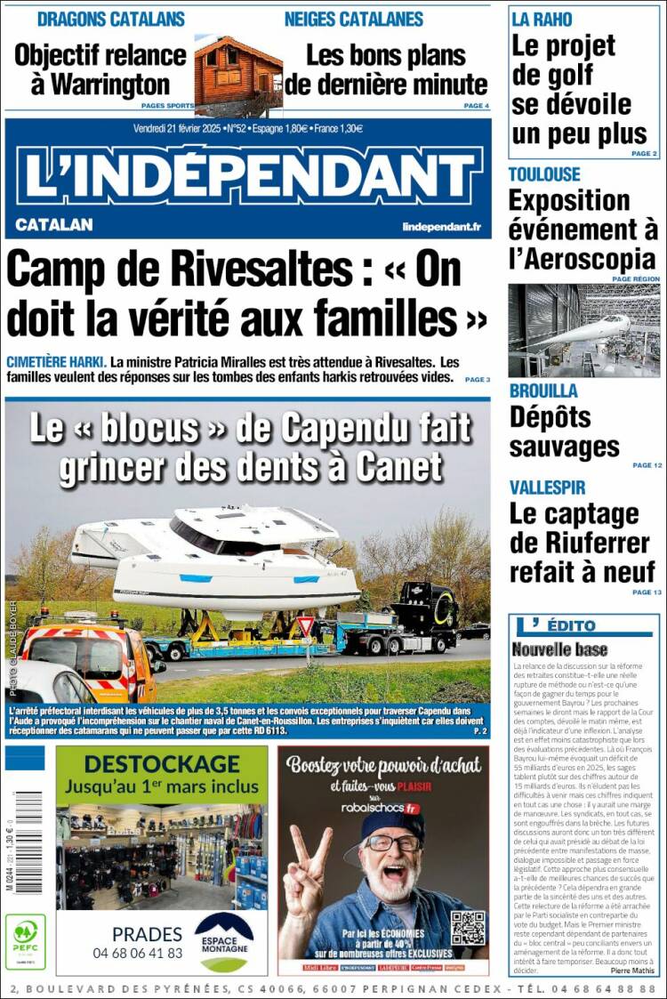 Portada de Le Indépendant (France)