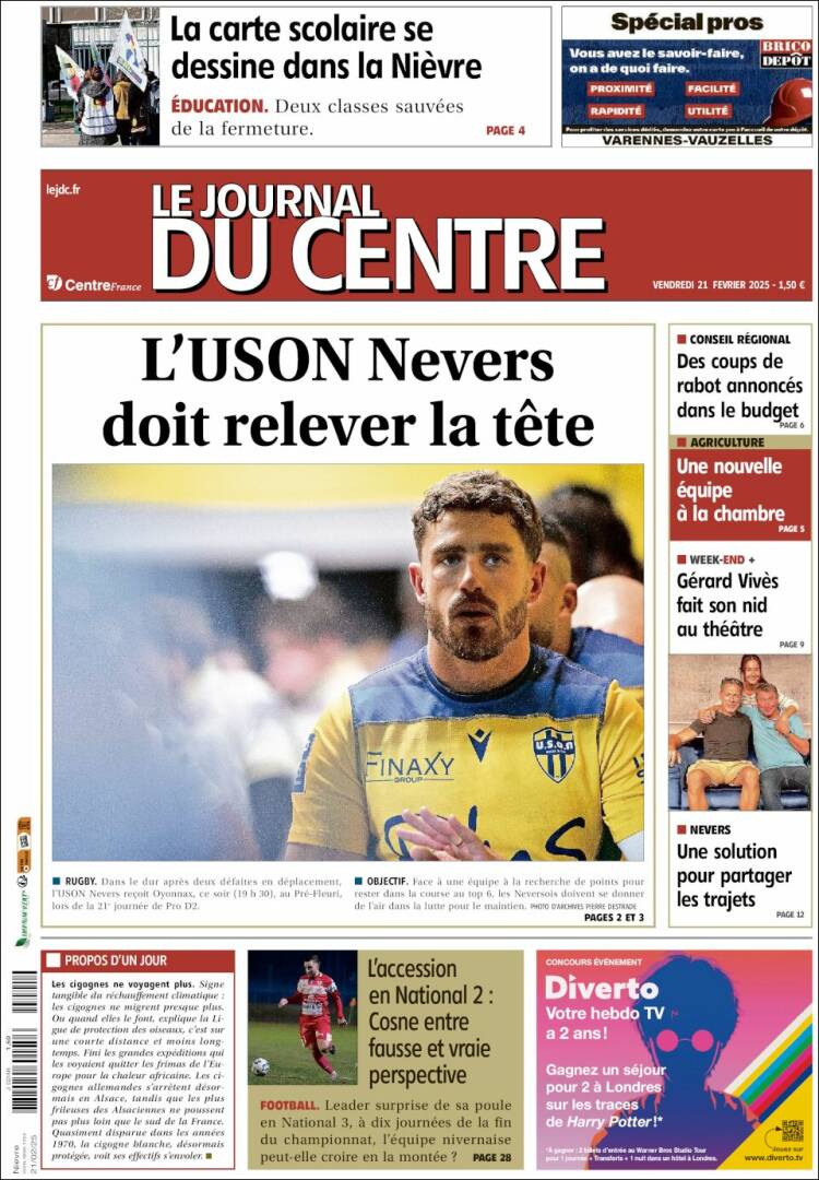 Portada de Le Journal du Centre (France)