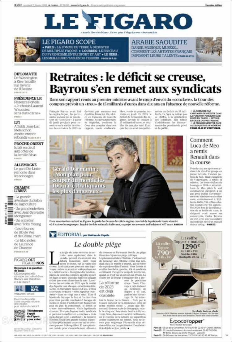 Portada de Le Figaro (France)