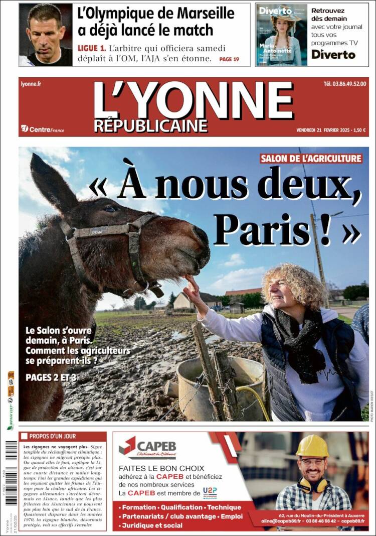 Portada de L'Yonne-Républicaine (France)