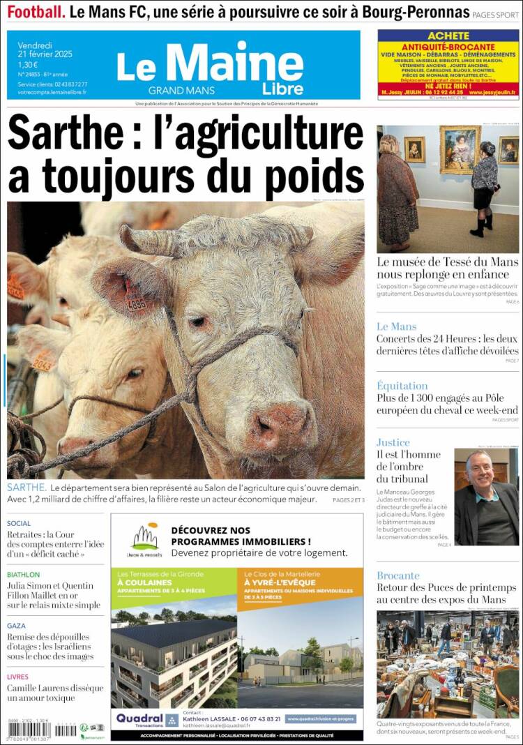 Portada de Le Maine Libre (France)