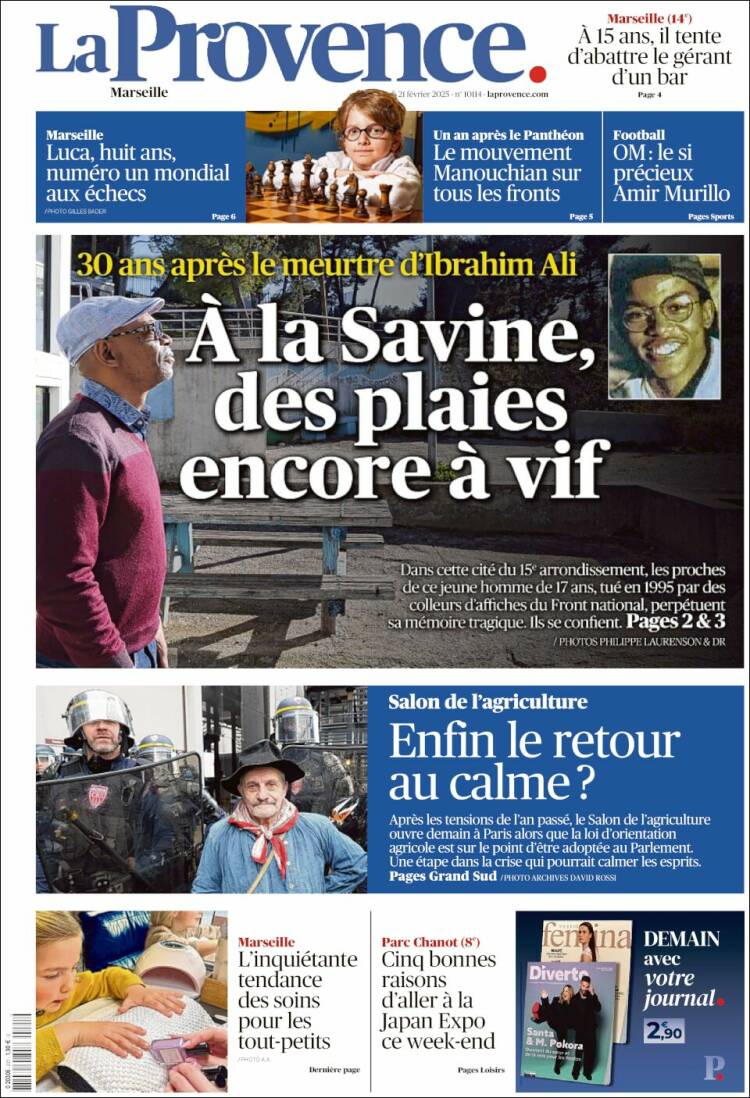 Portada de La Provence (Francia)