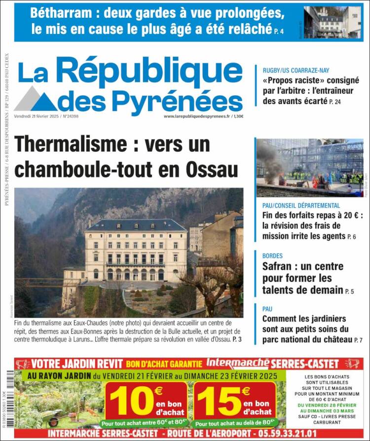 Portada de La République des Pyrénées (France)