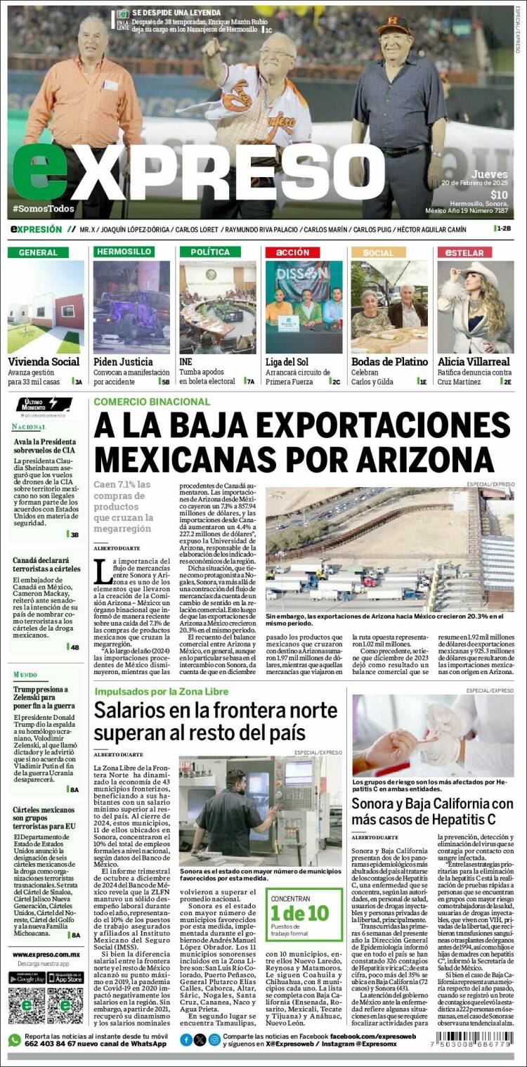 Portada de Expreso (Mexico)