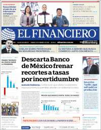 Portada de El Financiero (Mexico)