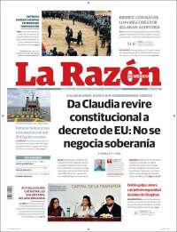 Portada de La Razón (Mexico)