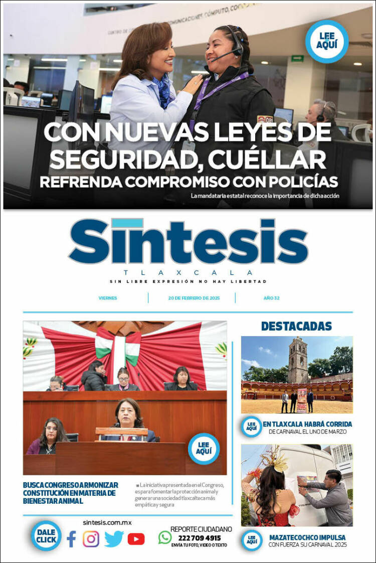 Portada de Síntesis de Tlaxcala (México)