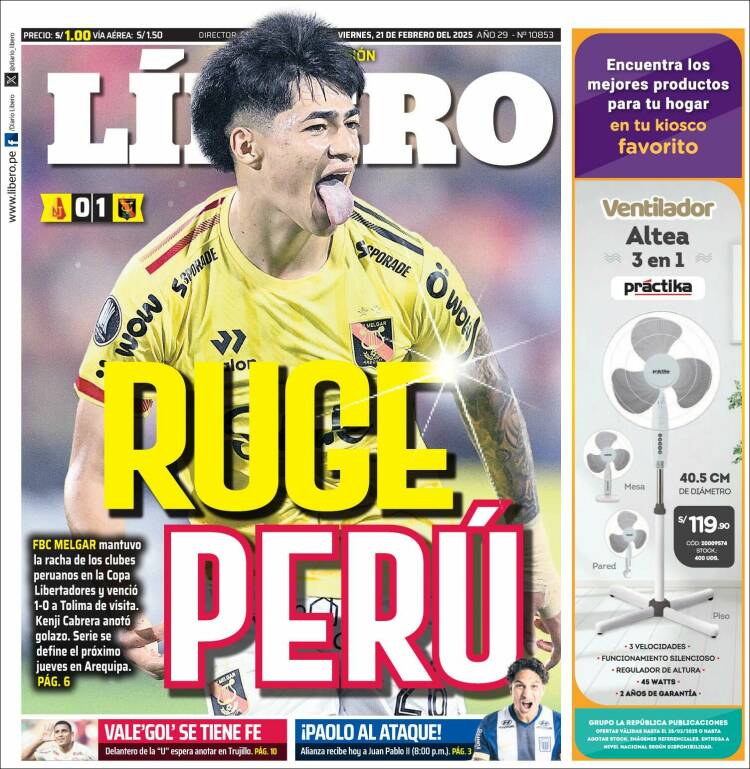 Portada de Líbero (Peru)