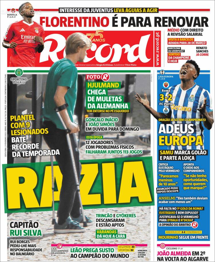 Portada de Record (Portugal)